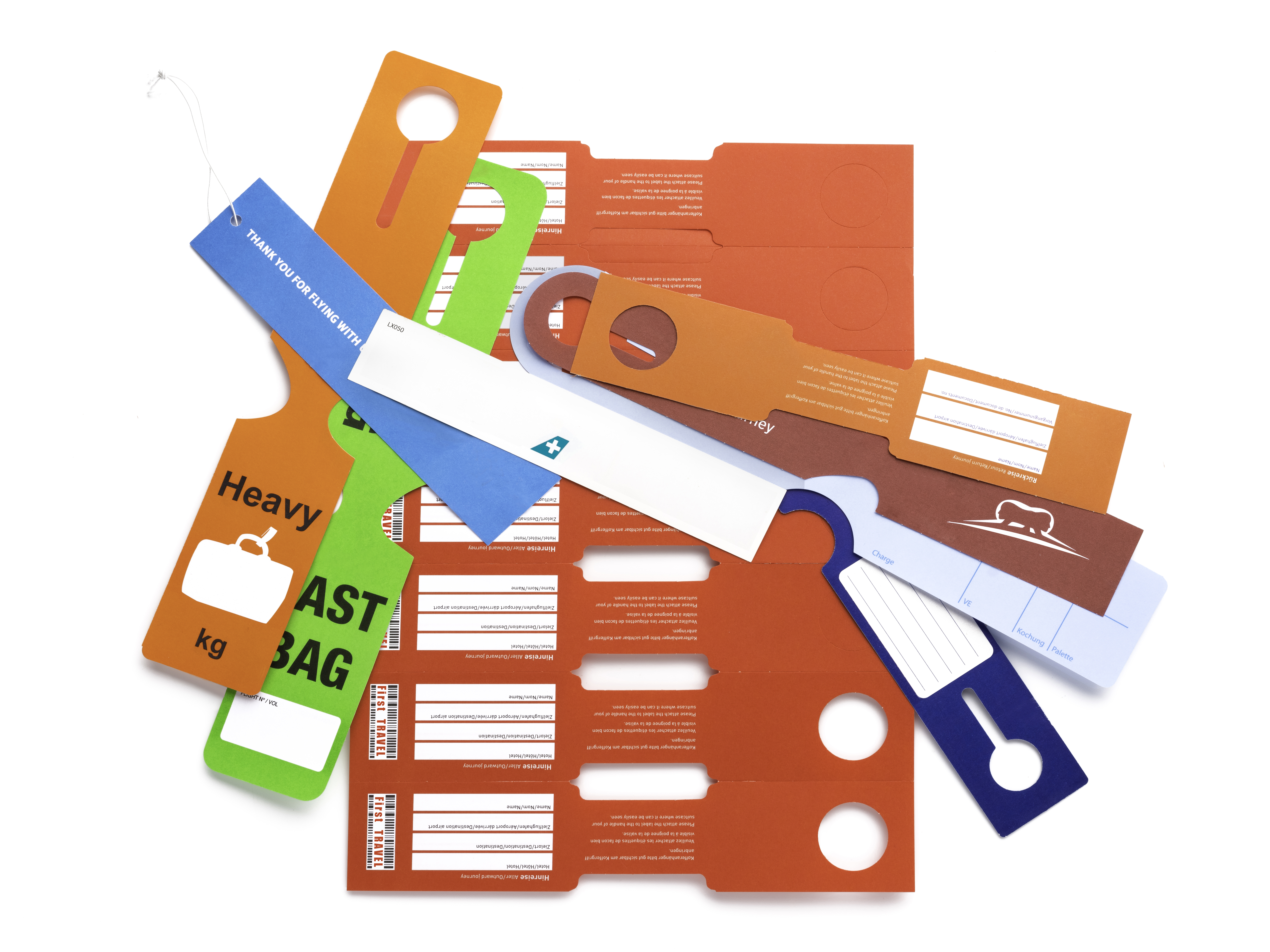 Cartoon image of tags and labels