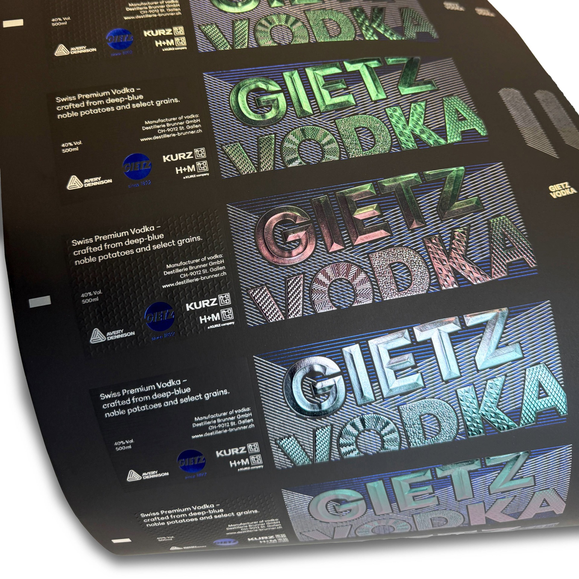 Gietz Vodka label