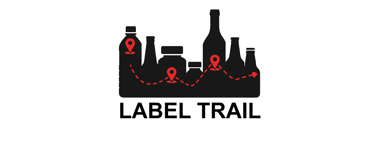 A selection of packaging showcasing a Label Trail visual. 